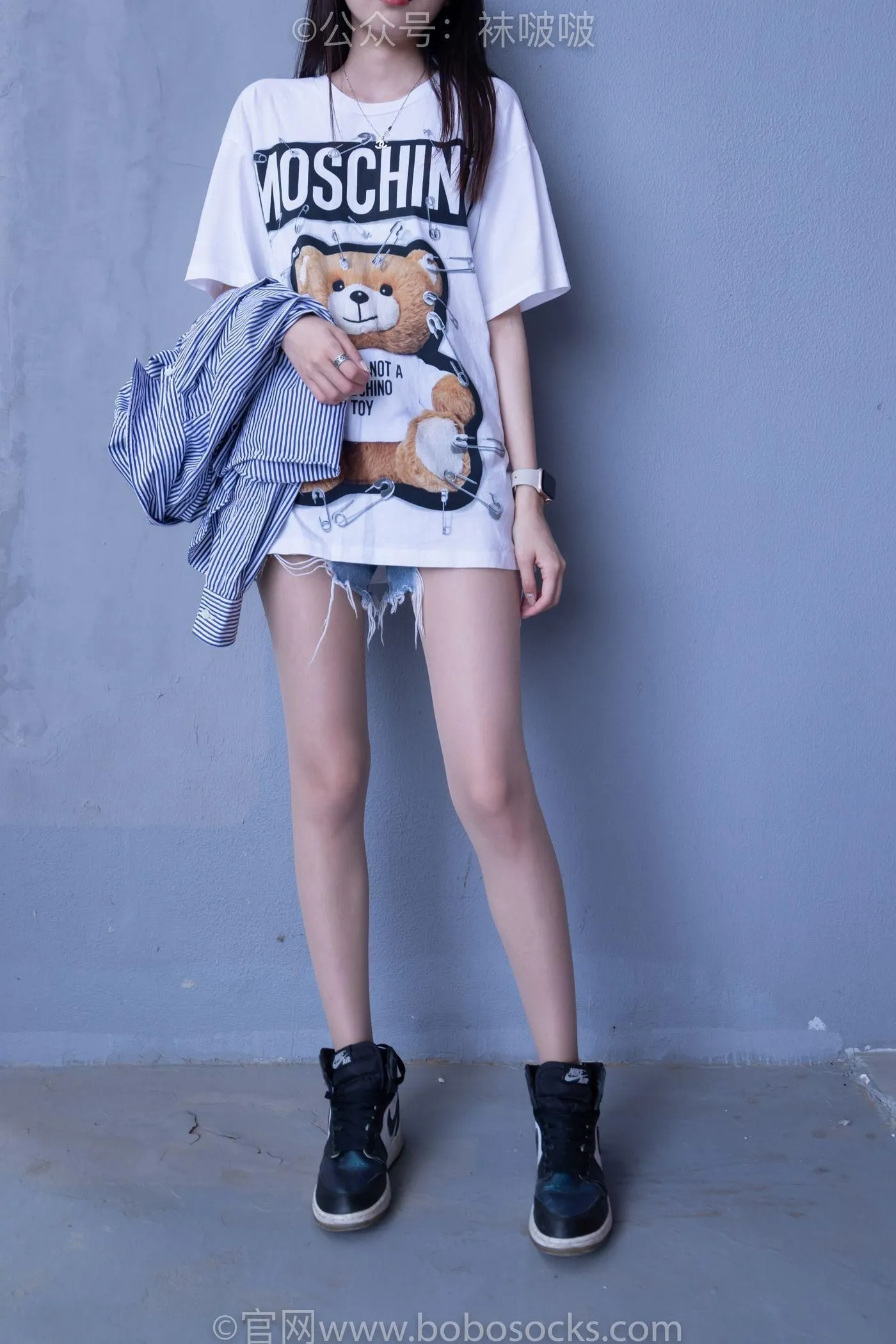 [BoBoSocks袜啵啵]NO.011 稚予-AJ、白色短棉袜、肉丝 [139P]插图4